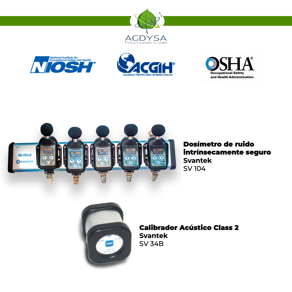 Dosímetro de ruido intrínsecamente seguro SV 104IS